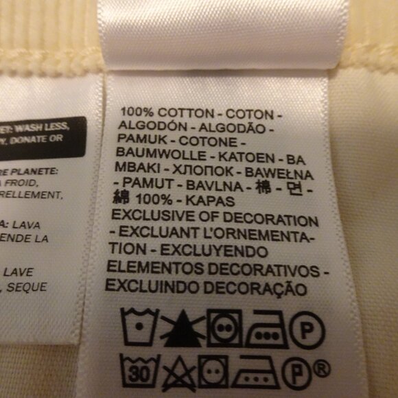 Levi's Corduroy Pants Jeans Women's Size 33x31 Ivory Cords Baggy Straight Leg - Picture 12 of 13